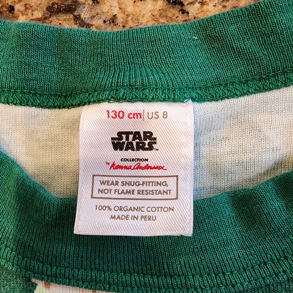 Hanna Andersson Stars Wars Yoda pajamas size 8 - Picture 2 of 2